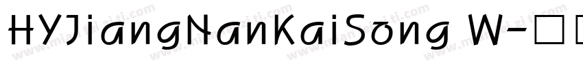 HYJiangNanKaiSong W字体转换